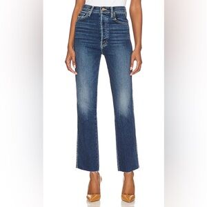 MOTHER Tippy Top Frisky Flood Fray Straight Leg Jeans